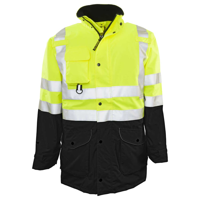 1355 - THE BLACK BOTTOM 6-IN-1 HI-VIS JACKET, front