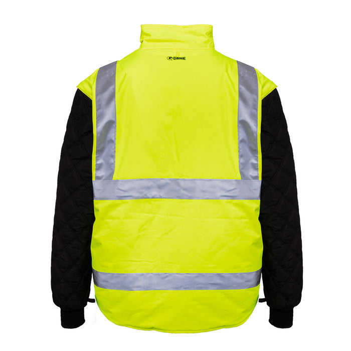 1365 - THE DELUXE 4-IN-1 CONVERTIBLE HI-VIS JACKET, back