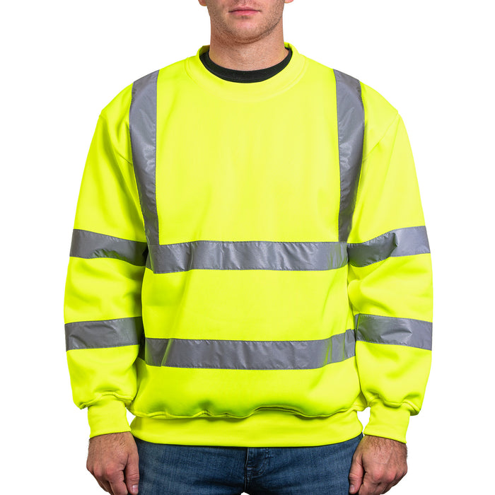 8310E - THE 100% POLY CREWNECK HI-VIS SWEATSHIRT, front