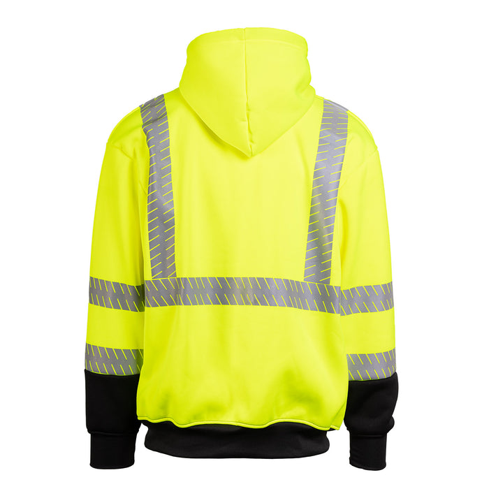 8550E - THE NO ZIPPER ECONO HOODIE WITH SEGMENTED REFLECTIVE TAPE, back