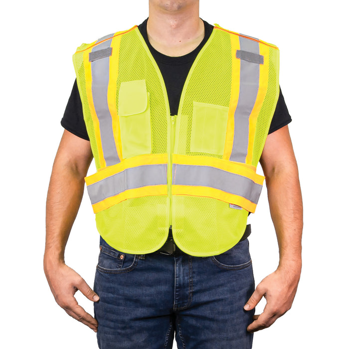 I-684 - THE 5 POINT BREAKAWAY HI-VIS MESH VEST, front