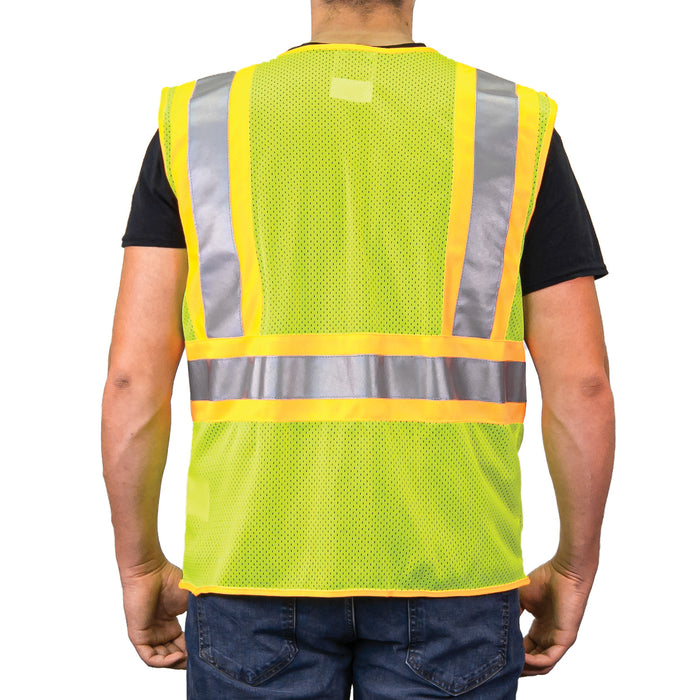 I-85 - THE HI-VIS MESH DOT VEST WITH POCKETS, back