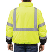 1320E - THE ECONO HI-VIS BLACK BOTTOM BOMBER JACKET