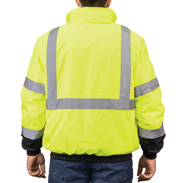 1320E - THE ECONO HI-VIS BLACK BOTTOM BOMBER JACKET image 2