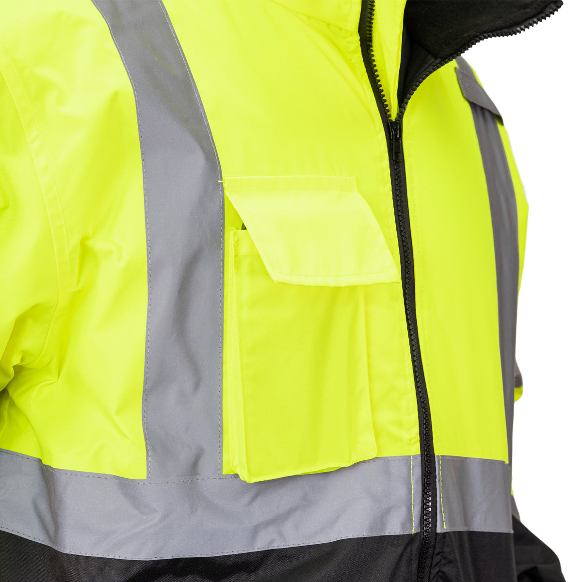 1320E - THE ECONO HI-VIS BLACK BOTTOM BOMBER JACKET
