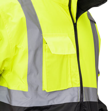 1320E - THE ECONO HI-VIS BLACK BOTTOM BOMBER JACKET image 4