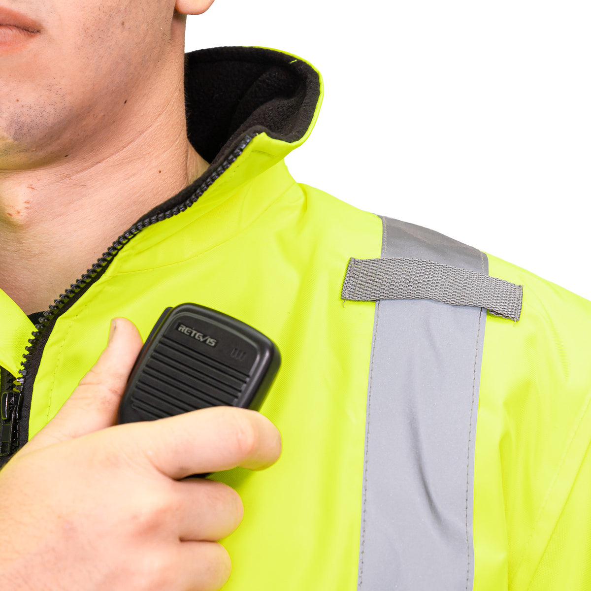 1320E - THE ECONO HI-VIS BLACK BOTTOM BOMBER JACKET