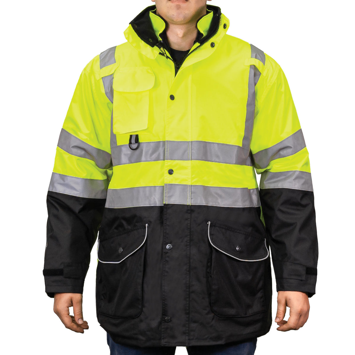 1355 - THE BLACK BOTTOM 6-IN-1 HI-VIS JACKET