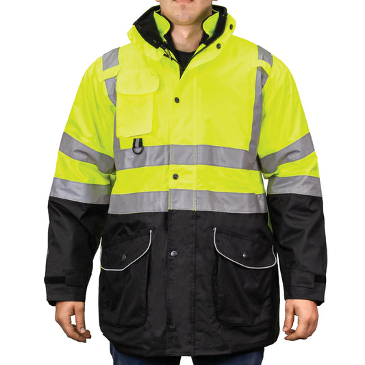 1355 - THE BLACK BOTTOM 6-IN-1 HI-VIS JACKET