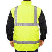 1365 - THE DELUXE 4-IN-1 CONVERTIBLE HI-VIS JACKET