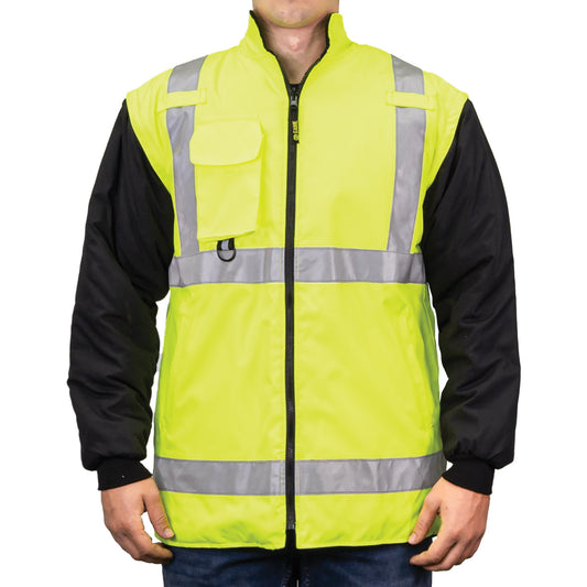 1365 - THE DELUXE 4-IN-1 CONVERTIBLE HI-VIS JACKET