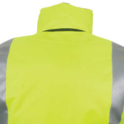 1370 - THE MUNICIPALITY HI-VIS  BOMBER JACKET WITH HIDEAWAY HOOD