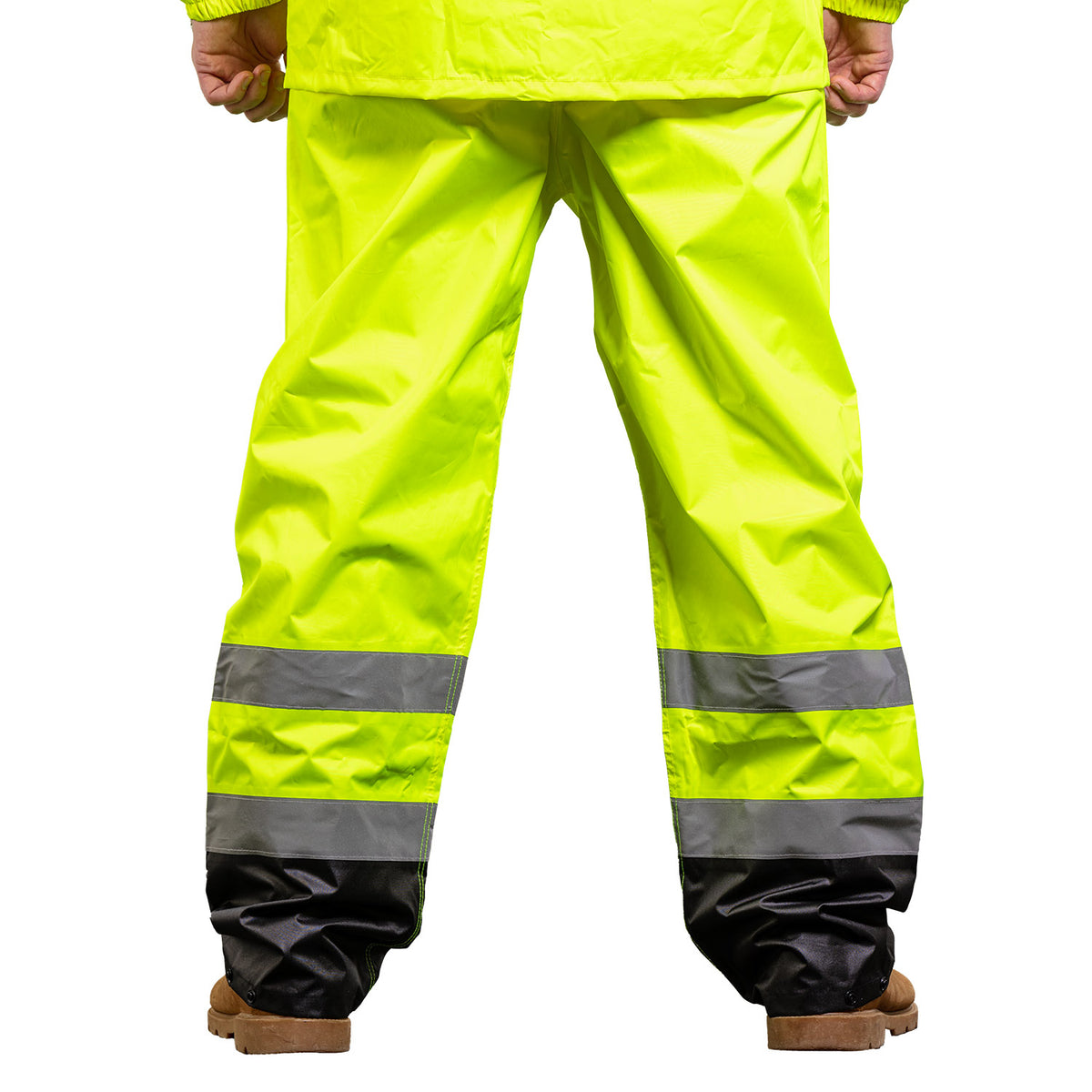 1555E - THE CONO HI-VIS BLACK BOTTOM RAIN PANT