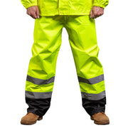 1555E - THE CONO HI-VIS BLACK BOTTOM RAIN PANT