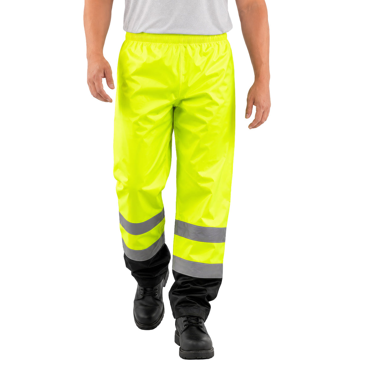 1555E - THE ECONO HI-VIS BLACK BOTTOM RAIN PANT