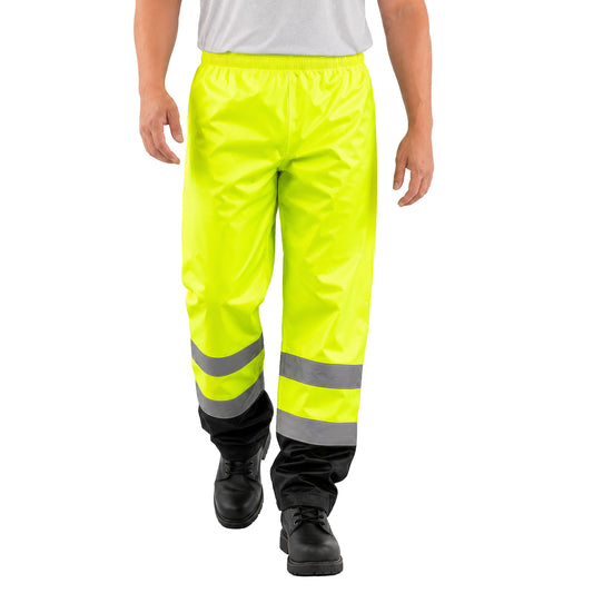 1555E - THE ECONO HI-VIS BLACK BOTTOM RAIN PANT