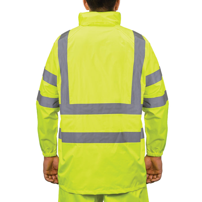 1655E - THE ECONO HI-VIS RAIN JACKET, back
