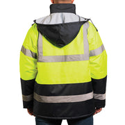 1865E - THE HI-VIS CLASS 3 BLACK BOTTOM PARKA