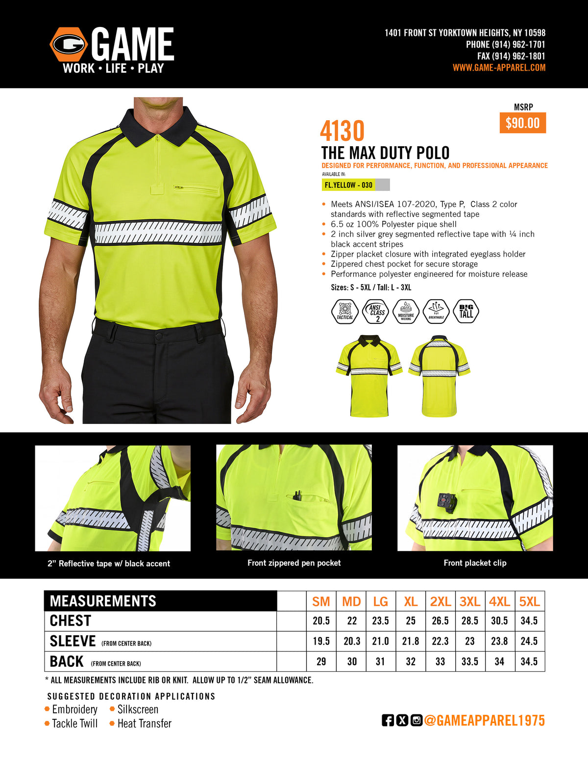 4130 - THE MAX DUTY POLO spec sheet