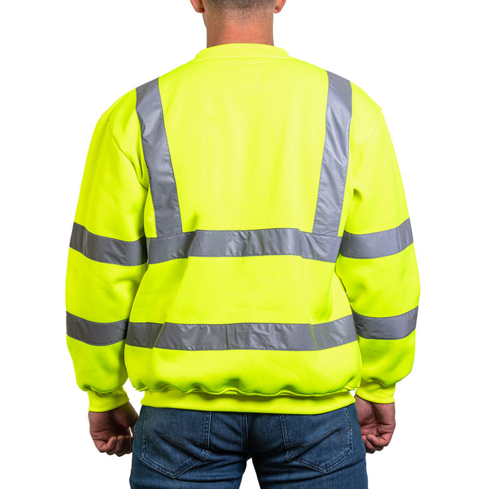 8310E - THE 100% POLY CREWNECK HI-VIS SWEATSHIRT, back