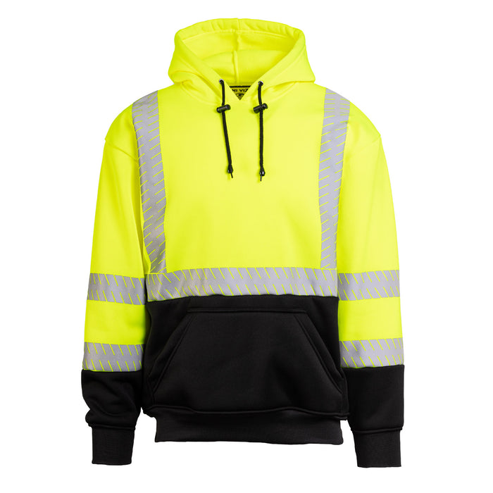8550E - THE NO ZIPPER ECONO HOODIE WITH SEGMENTED REFLECTIVE TAPE, front