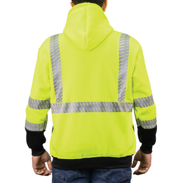 865E - THE HI-VIS FULL ZIP HOODIE WITH SEGMENTED REFLECTIVE TAPE image 2