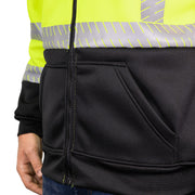 865E - THE HI-VIS FULL ZIP HOODIE WITH SEGMENTED REFLECTIVE TAPE