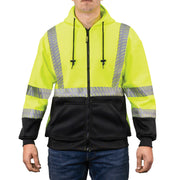 865E - THE HI-VIS FULL ZIP HOODIE WITH SEGMENTED REFLECTIVE TAPE