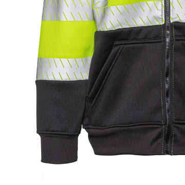 865E - THE HI-VIS FULL ZIP HOODIE WITH SEGMENTED REFLECTIVE TAPE image 8