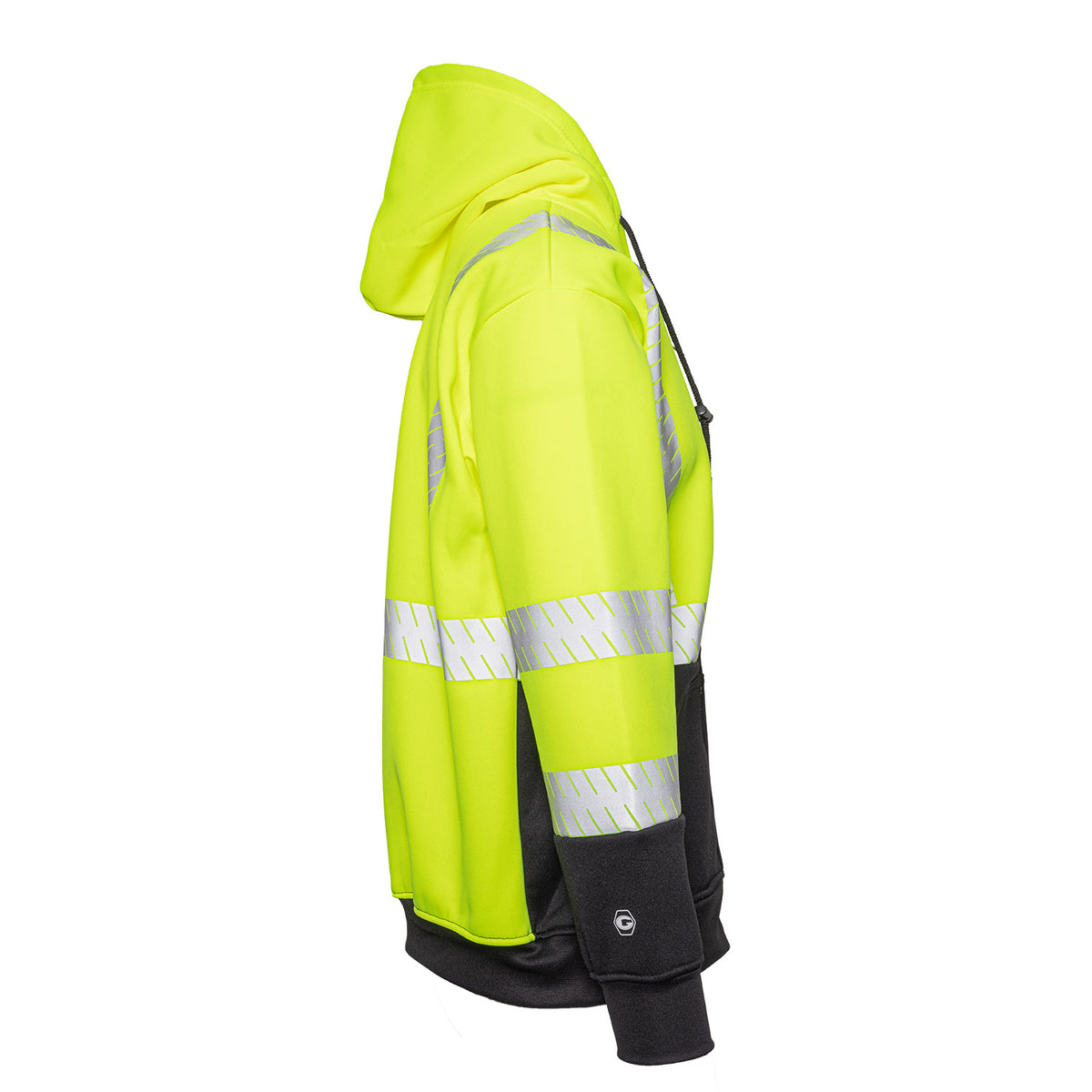 865E - THE HI-VIS FULL ZIP HOODIE WITH SEGMENTED REFLECTIVE TAPE