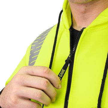 865E - THE HI-VIS FULL ZIP HOODIE WITH SEGMENTED REFLECTIVE TAPE image 3