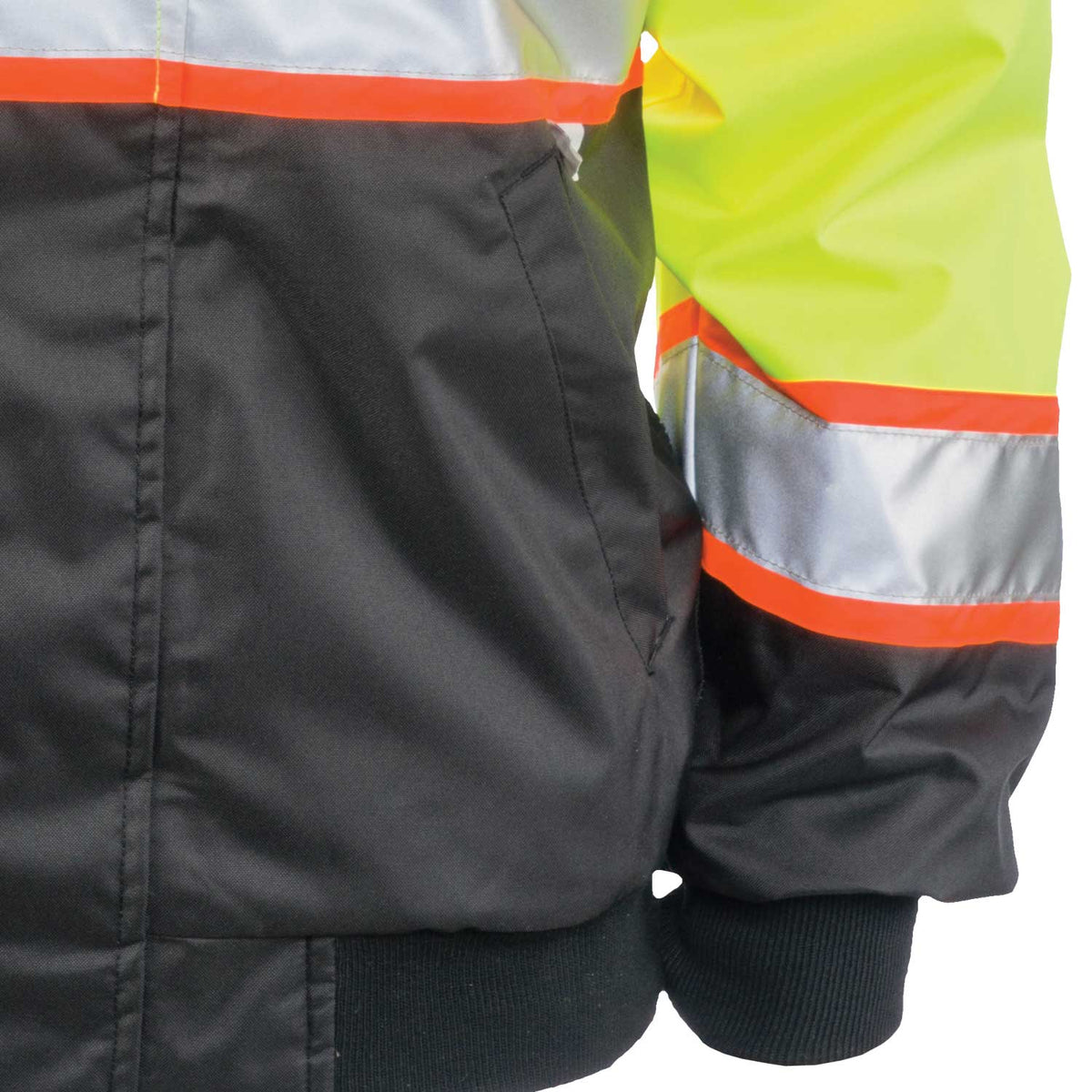 1385 - THE TWO-TONE BLACK BOTTOM HI-VIS BOMBER