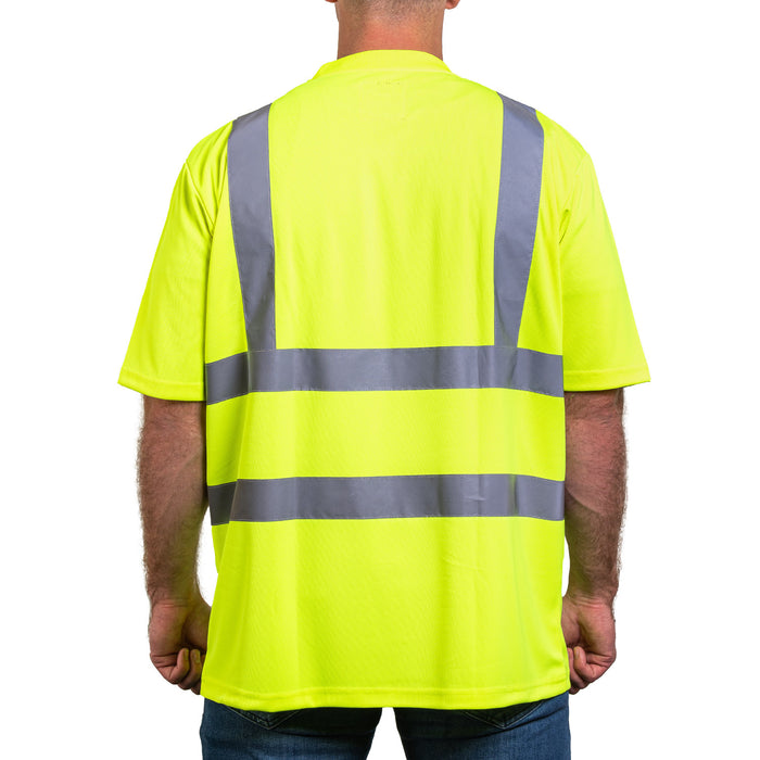 260E - THE 100% POLYESTER HI-VIS TEE, back