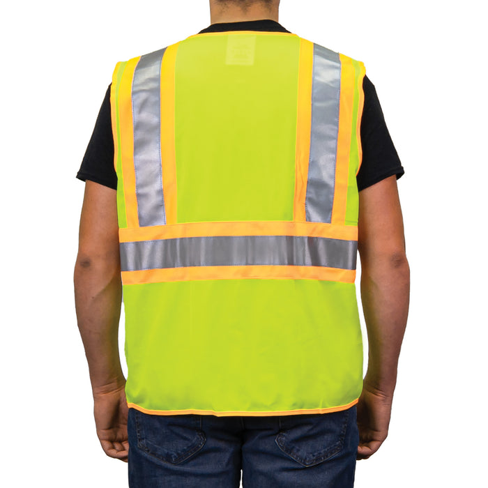 I-84 THE HI-VIS DOT 100% POLY WOVEN FABRIC VEST, back